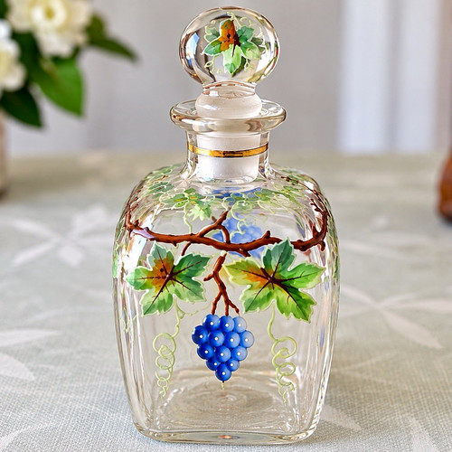Antique hand painted enamel - hand-painted,