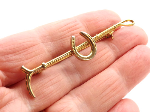 Vintage tie collar stock pin - collar,