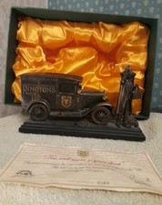 Ringtons Tea Delivery Van Man Van Post Box Statue Ornament, In Bronze,