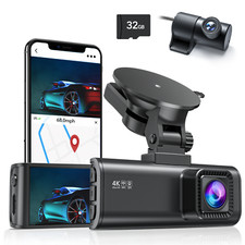 REDTIGER 4K Dual Dash Camera Front and Rear dash Cam Built-in WiFi GPS for Car