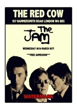 The Jam Gig Poster Print - A3 - The Red Cow 1977 - Punk Rock - Punk 1977.