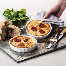 Flan dish white porcelain - flan,