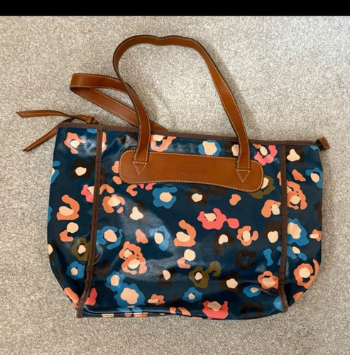 Fossil floral canvas tote bag - canvas,
