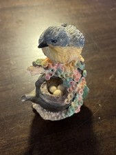 Vintage Blue Bird With A Nest