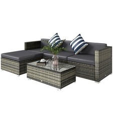 Outsunny 5 Pieces Rattan Sofa