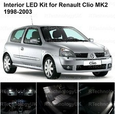 PREMIUM INTERIOR WHITE LED LIGHT UPGRADE FOR RENAULT CLIO MK2 1998-2003 