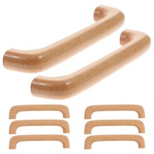 8 Pcs Closet Dresser Kitchen Cabinet Door Handles Wooden Drawer Pulls