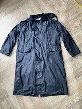 COUNTRY STYLE unisex Full Length Waterproof Wax Coat Size Small Blue Colour