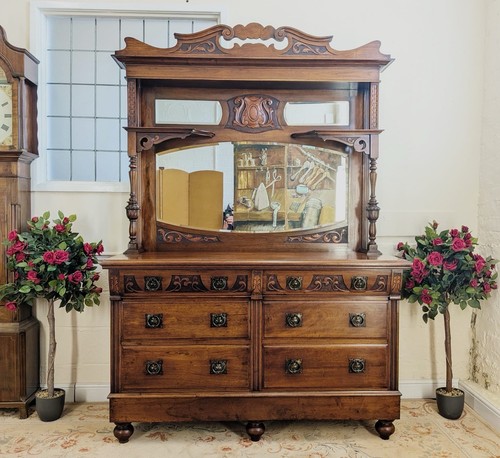 Victorian carved solid walnut - victorian,