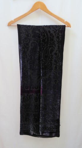Silk velvet devore scarf - silk,