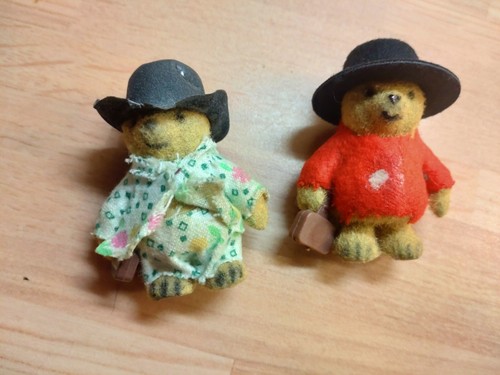 Mini flocked paddington bears - mini,