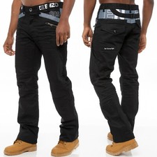 ENZO Mens Straight Leg Jeans
