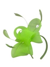 Women Feather Looped Headband Clip Fascinator Alice Band Wedding Royal Ascot UK