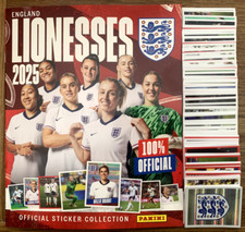Panini England Lionesses Euro 2025 Full Complete 160 Sticker Set & Album Womens