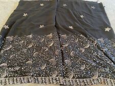 Brand New Beautiful Black Sari | Silver Embroidery | Never Worn 