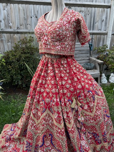 Red and gold lehengas - lehengas, for
