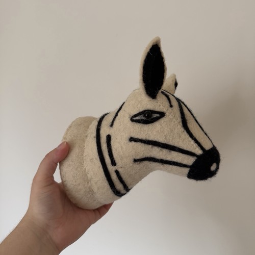 Zebra head wall sculpture bust - head,