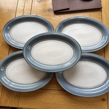 5 x Denby Castile Oval Carving