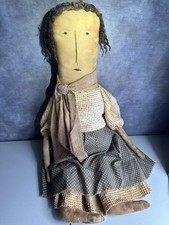 Primitive 30” Folk Art Rustic Rag Doll Large Handmade Handcrafted Rustic