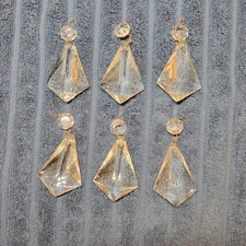 LOT OF 6 VTG GLASS PRISM