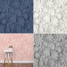 Fine Decor Dimensions Floral Wallpaper 3D Effect Flowers - Choose Colour