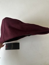 TED BAKER MENS CAP NEW Oxxblood red Wool BNWT BAKER BOY Peaked S / M