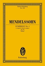 Symphony No4 in A Major Op 90 'Italian' Miniature Score by Mendelssohn Barthold