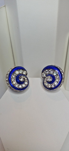 Diamanté crystal and blue - diamanté,
