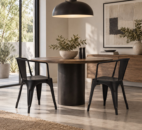 Set tolix style dining - set,