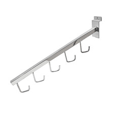 5 Hook Waterfall Arm for Clothing Slatwall Shop Fittings, Retail Display (J88)