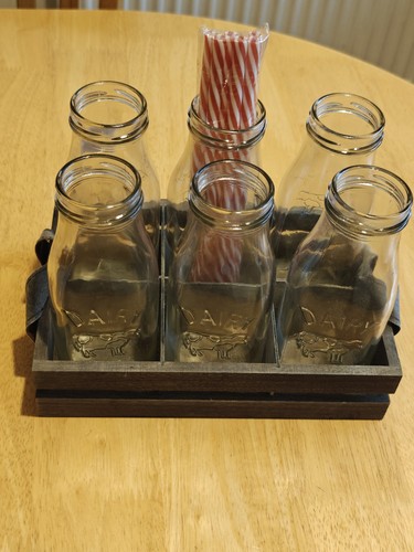 Vintage style glass dairy - vintage, 6