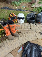 Moterbike Helmet And Boots And