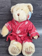 Teddy Bear La Senza 2001 Archie In Red Xmas Dressing Gown 14” Collectible + Tags