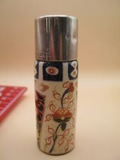 Antique Hallmarked Sterling Silver Old Imari Pattern Porcelain Perfume Bottle