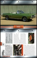 Dodge Coronet R/T Hemi - 1969 - Sports - Atlas Dream Cars Fact File Card