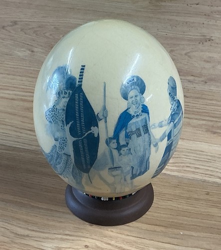 Blue white ostrich - blue, &