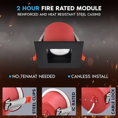 Square integrated led - 4",