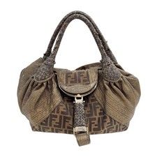 FENDI Spy Brown Zucca Canvas &