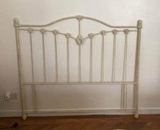 King Sized Metal Frame Headboard Cream Colour