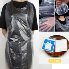 Disposable Waterproof Apron Gown Polythene Adult Plastic Aprons Kitchen UK
