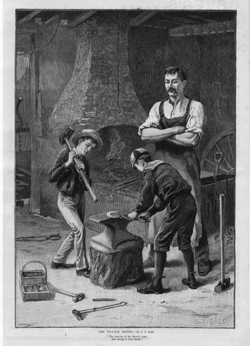 Blacksmith shop the - shop, village