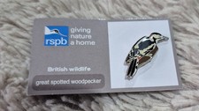 RSPB Bird Pin Badge - Great Spotted Woodpecker