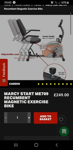 Marcy exercise bike - exercise,