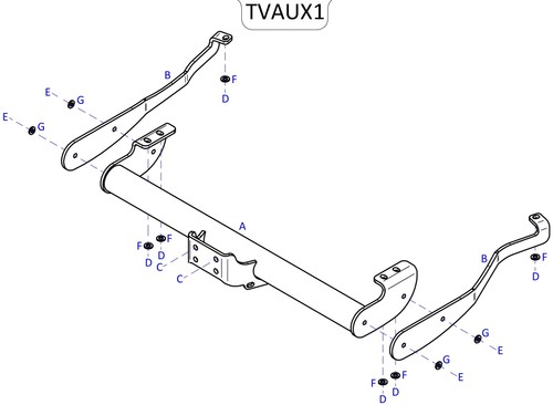 Towtrust fixed flange towbar - flange,