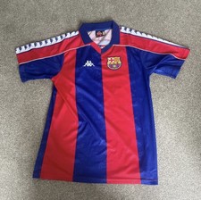 FC Barcelona Kappa 95/96 Home Shirt Remake Reproduction Small Mens