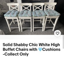 Solid Wood , White High Buffet