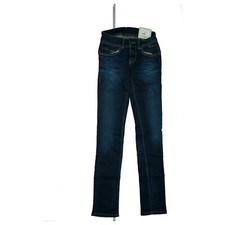 Pepe Jeans New Brooke Stretch Women's Trousers Slim Skinny Zip W25 L32 Used Blue