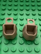 Lego 92590 Dark Tan/ Sand Open Backpack For Minifigure X2 Pieces
