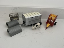 Small Britains Bundle Horse Trailer Metal Baler Hay Pig Sty Cow Feeder
