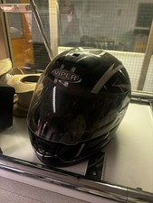 VIPER : BLACK/SILVER FULL FACE HELMET